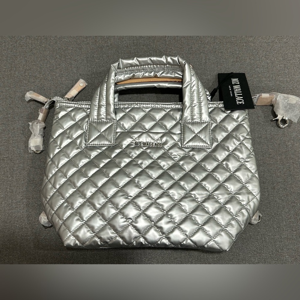 MZ Wallace Small Sutton Deluxe, Matte Silver, NWT, lightweight - Picture 2 of 9